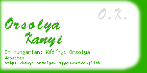 orsolya kanyi business card